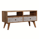 Sarina Geometric Printed 2 Drawers TV Unit by Lavishway | TV Units Cabinets-57485