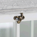 Set Of 3 Window Style White Lanterns by Lavishway | Candle Holders-51336