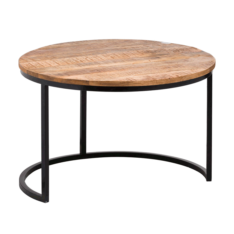 Industrial Wooden Top Nest Of 3 Tables by Lavishway | Nest of Tables-51119