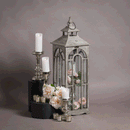 Set Of 3 Archway Design Wooden Lanterns by Lavishway | Candle Holders-51323