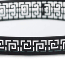 Set Of 2 Aztec Black Mirrored Circular Trays by Lavishway | Decorative Trays-50349