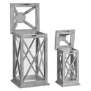 Cross Section Open Tops Lanterns In Pair by Lavishway | Candle Holders-51318