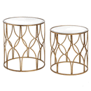 Lattice Glass Top Side Tables In Pair by Lavishway | Side Tables-51114
