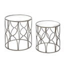 Lattice Glass Top Side Tables In Pair by Lavishway | Side Tables-51111