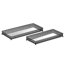 Set Of 2 Aztec Black Mirrored Trays by Lavishway | Decorative Trays-50344
