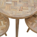 Nordic Patchwork Pattern Top Set Of 3 Stools by Lavishway | Nest of Tables-57460