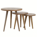 Nordic Patchwork Pattern Top Set Of 3 Stools by Lavishway | Nest of Tables-57455
