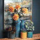 Seville Colorful Textured Flute Vase by Lavishway | Vases-50919