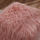 Shag Faux Sheepskin Cube Stool by Lavishway | Stools & Pouffes-25445