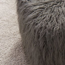 Shag Faux Sheepskin Cube Stool by Lavishway | Stools & Pouffes-25440