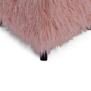 Shag Faux Sheepskin Cube Stool by Lavishway | Stools & Pouffes-25448