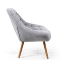 Shell Light Grey Fabric Armchair by Lavishway | Bedroom Chairs-27265