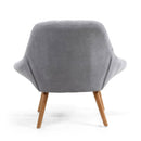 Shell Light Grey Fabric Armchair by Lavishway | Bedroom Chairs-27267
