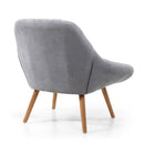 Shell Light Grey Fabric Armchair by Lavishway | Bedroom Chairs-27266