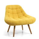 Cocktail Shell Sunny Yellow Accent Chair by Lavishway | Bedroom Chairs-37520