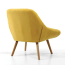 Cocktail Shell Sunny Yellow Accent Chair by Lavishway | Bedroom Chairs-37525