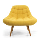 Cocktail Shell Sunny Yellow Accent Chair by Lavishway | Bedroom Chairs-37521