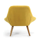 Cocktail Shell Sunny Yellow Accent Chair by Lavishway | Bedroom Chairs-37524