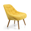 Cocktail Shell Sunny Yellow Accent Chair by Lavishway | Bedroom Chairs-37522