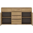 Shetland Oak Finish 6 Drawer Chest by Lavishway | Chest Of Drawers-44604