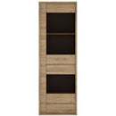 Shetland Oak Glazed Narrow Display Cabinet by Lavishway | Display Cabinets-44669