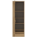 Shetland Oak Glazed Narrow Display Cabinet by Lavishway | Display Cabinets-44667
