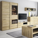 Shetland Oak Glazed Narrow Display Cabinet by Lavishway | Display Cabinets-44668