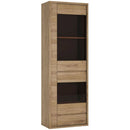 Shetland Oak Glazed Narrow Display Cabinet by Lavishway | Display Cabinets-44666