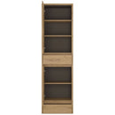 Shetland Oak Finish Narrow Display Cabinet by Lavishway | Display Cabinets-44679