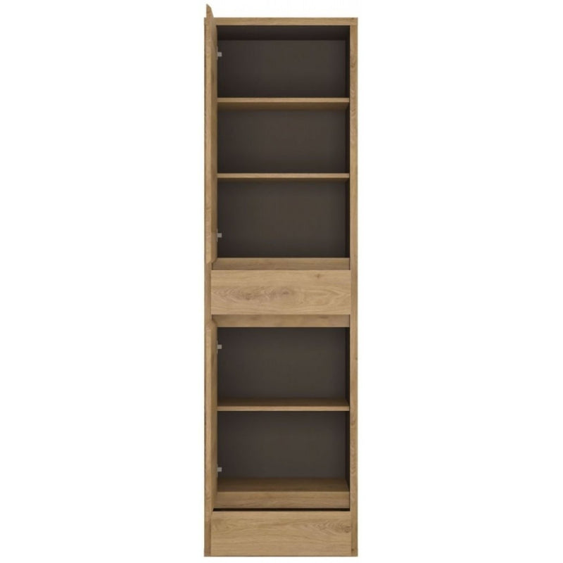 Shetland Oak Finish Narrow Display Cabinet by Lavishway | Display Cabinets-44679