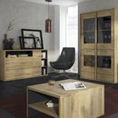Shetland Oak Finish 1 Door 3 Drawer Sideboard by Lavishway | Sideboards-44612