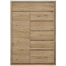 Shetland Oak Finish Tall Cupboard by Lavishway | Cupboards & Cabinets-44627