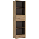 Shetland Oak Finish Tall Narrow Bookcase by Lavishway | Book Shelves and Cabinets-44672