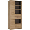 Shetland Oak Finish Tall Wide Bookcase by Lavishway | Book Shelves and Cabinets-44645