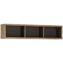 Shetland Oak Finish Wall Shelf by Lavishway | Book Shelves and Cabinets-44588