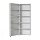 Shoes White 1 Mirrored Door Tall Shoe Cabinet by Lavishway | Shoe Cabinets-28961