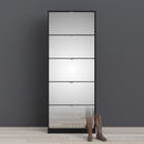 Shoes 5 Mirror Tilting Doors Shoe Cabinet