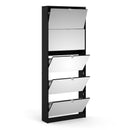 Shoes 5 Mirror Tilting Doors Shoe Cabinet