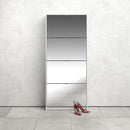 4 Tilting Mirror Doors Shoe Storage Cabinet by Lavishway | Shoe Cabinets-44037