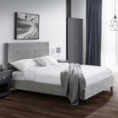 Shoreditch Slate Grey Velvet Bed Frame by Lavishway | Velvet Bed-60866