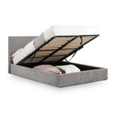 Shoreditch Slate Grey Velvet Ottoman Bed by Lavishway | Ottoman Beds-60830