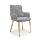 Sidcup Tweed Fabric Dining Chair Set of 2 by Lavishway | Dining Chairs-27318