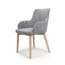 Sidcup Tweed Fabric Dining Chair Set of 2 by Lavishway | Dining Chairs-27326