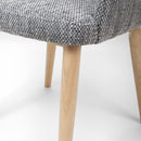 Sidcup Tweed Fabric Dining Chair Set of 2 by Lavishway | Dining Chairs-27325