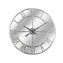 Unique Foil Mirrored Silver Wall Clock by Lavishway | Wall Clocks-51540