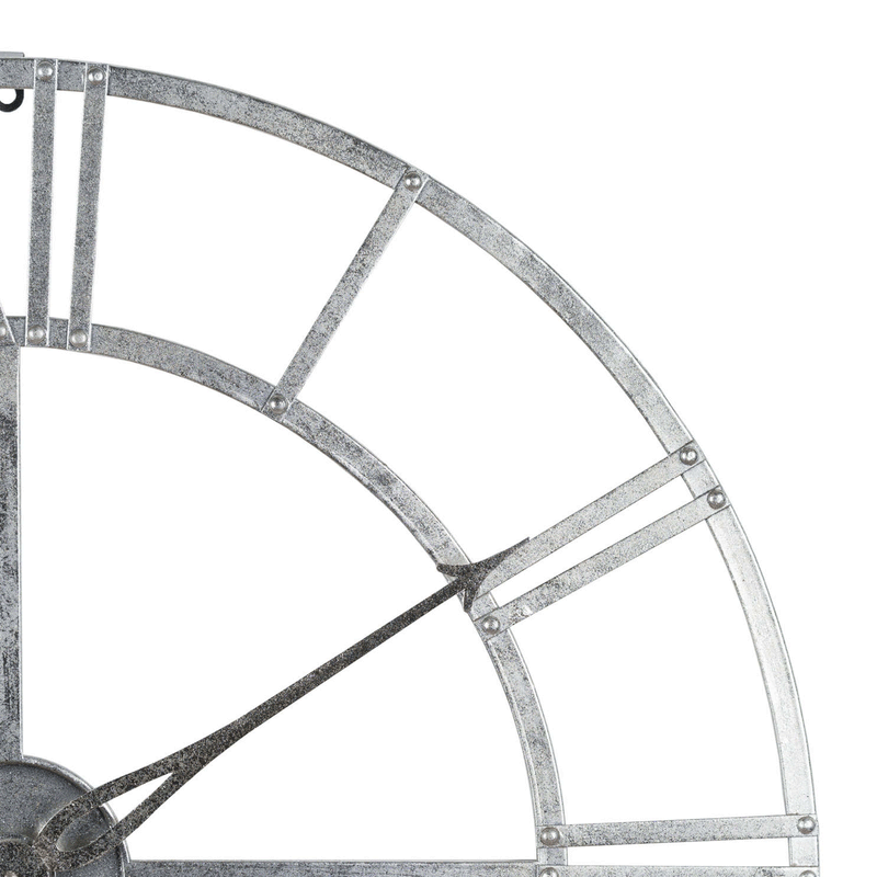 Victoria Silver Foil Skeleton Wall Clock by Lavishway | Wall Clocks-51537