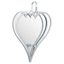 Silver Heart Mirrored Candle Holder by Lavishway | Candle Holders-50820