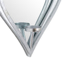 Silver Heart Mirrored Candle Holder by Lavishway | Candle Holders-50821