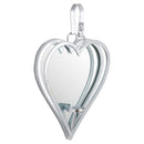 Silver Heart Mirrored Candle Holder by Lavishway | Candle Holders-50819