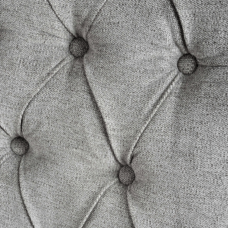 Modern Roll Top Silver Fabric Dining Chair by Lavishway | Dining Chairs-51092